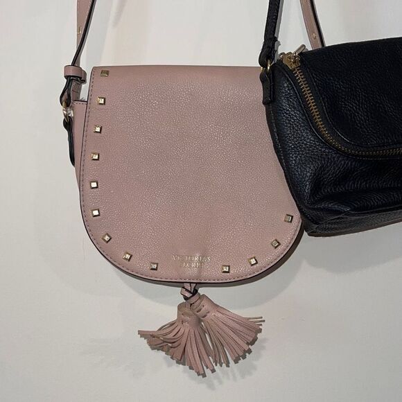 PINK AND H&M Womens Crossbody Bag Purse Shoulder‎ 2 Pc Bundle Black Pink Small - Picture 5 of 8